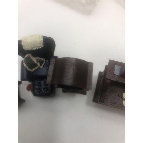 Avon Collectibles Victorian Memories Miniature Doll Furniture Library Nos - Picture 11 of 16